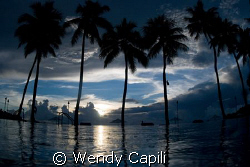 Relaxing sunset at Palau Pacific Resort Sigma 15mm + Niko... by Wendy Capili 